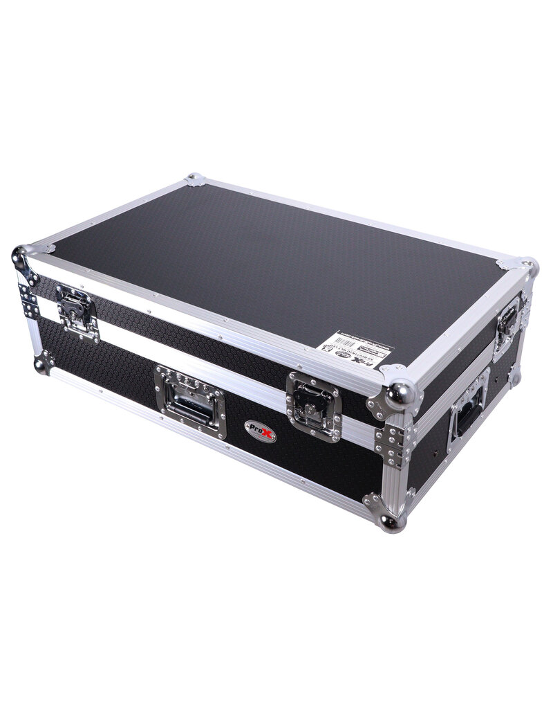 ProX ProX Flight Style Road Case For FLX10 or GRV6 Controller w/ Laptop Shelf 2U Rack Space Wheels (XS-FLX102UWLT)