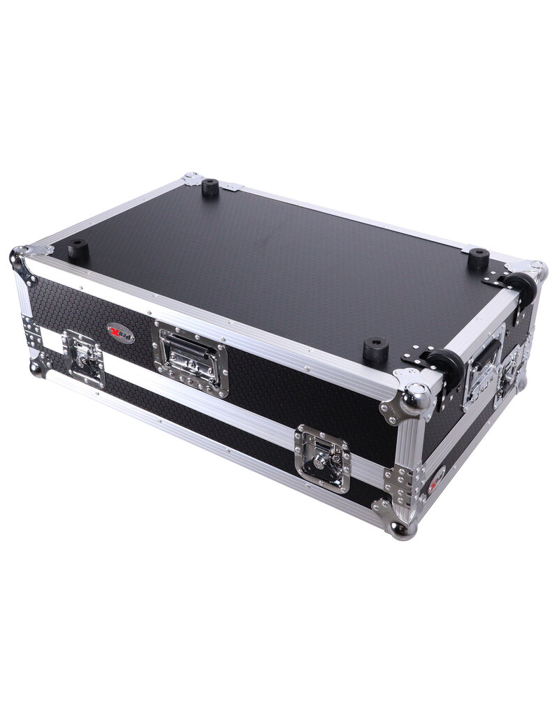 ProX ProX Flight Style Road Case For FLX10 or GRV6 Controller w/ Laptop Shelf 2U Rack Space Wheels (XS-FLX102UWLT)