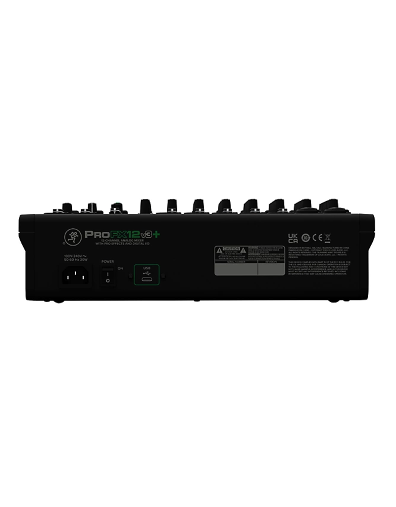 Mackie Mackie ProFX12v3+ PLUS: 12-Channel Analog Mixer with Built-In FX, USB Recording, and BLUETOOTH