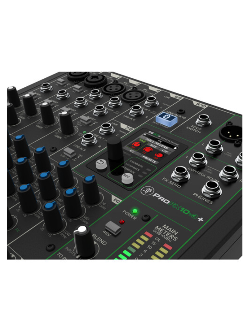 Mackie Mackie ProFX10v3+ PLUS:  10-Channel Analog Mixer with Built-In FX, USB Recording, and BLUETOOTH