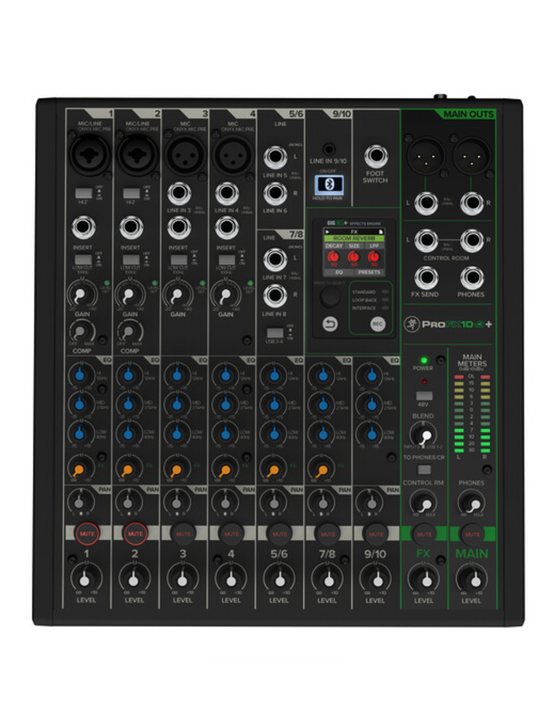 Mackie ProFX10v3+ PLUS: 10-Channel Analog Mixer with Built