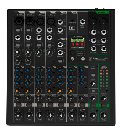 Mackie ProFX10v3+ PLUS: 10-Channel Analog Mixer with Built
