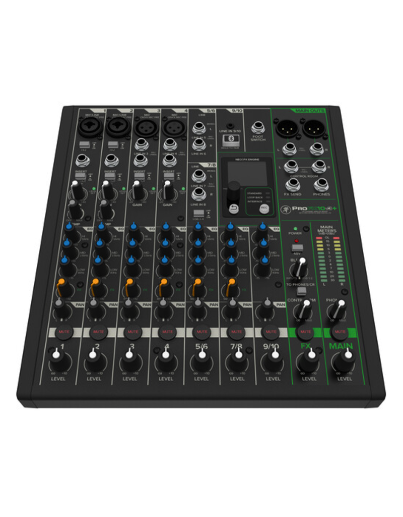 Mackie Mackie ProFX10v3+ PLUS:  10-Channel Analog Mixer with Built-In FX, USB Recording, and BLUETOOTH