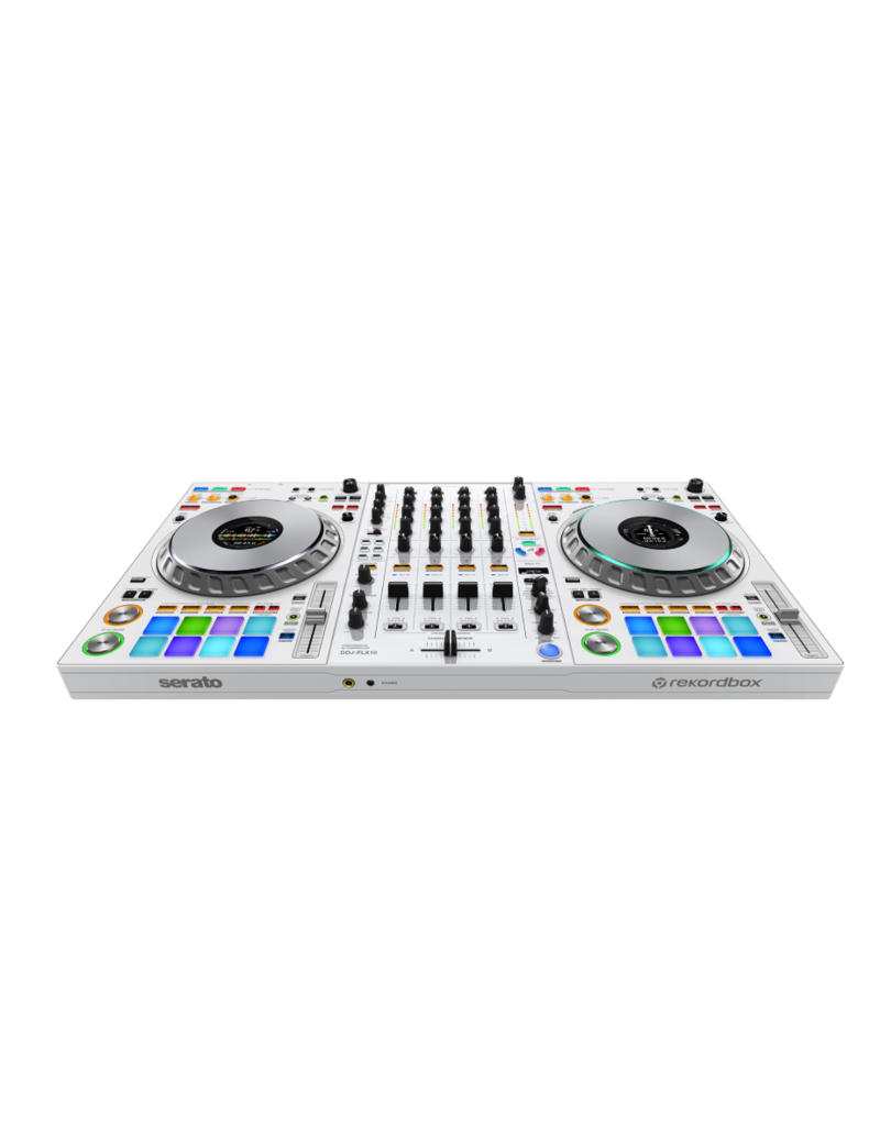 Limited Edition WHITE  DDJ-FLX10: 4-deck USB DJ Control Surface and 4-channel Mixer for Rekordbox DJ Software & Serato DJ Pro. Feat. Rekordbox Track Separation Technology - Pioneer DJ