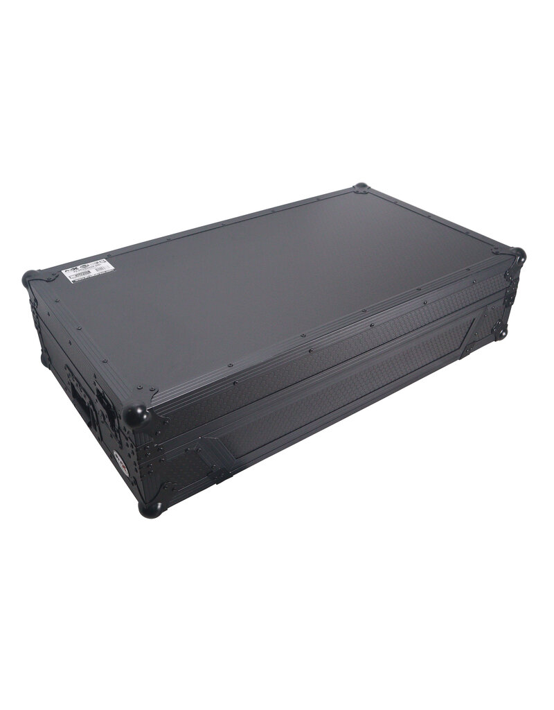 ProX ATA Style Flight Case for REV7 DJ Controller with Wheels and 1U Rackspace Black Finish (XS-DDJREV7WBL)