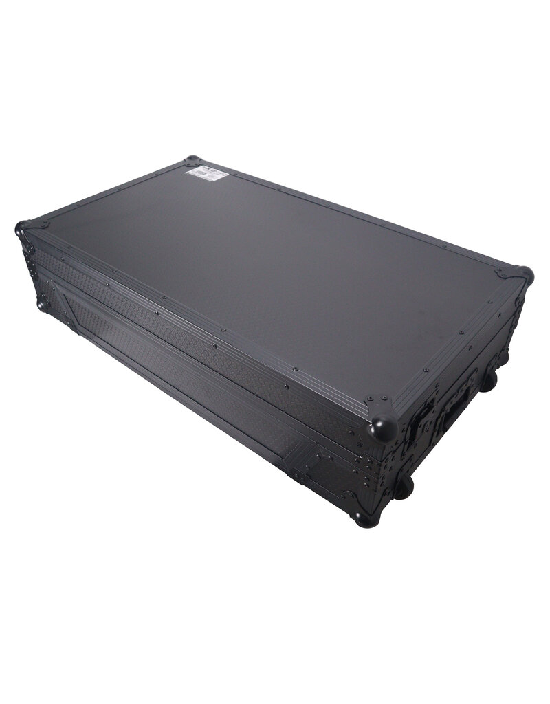 ProX ATA Style Flight Case for REV7 DJ Controller with Wheels and 1U Rackspace Black Finish (XS-DDJREV7WBL)