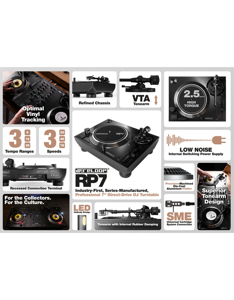 PRE-ORDER:  Reloop RP7: Professional 7" Direct-Drive DJ Turntable System