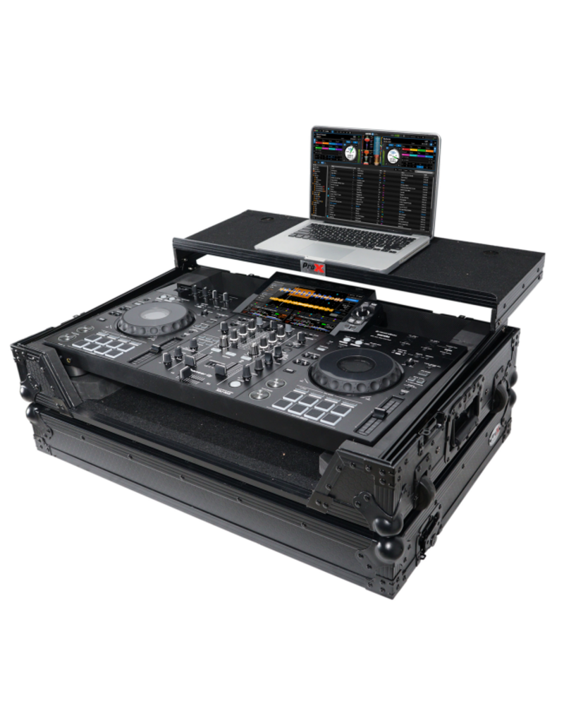 ProX ProX  Black ATA Style DJ Controller Case for REV5, RX3 + RX2 w/Laptop Shelf + Wheels  (XS-XDJRX3WLTBL)