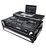 ProX ProX ATA Flight Style Road Case For Pioneer FLX10 or GRV6 w/ Laptop Shelf 1U Rack Space + Wheels White w/Black Finish ( XS-DDJFLX10WLTWH)