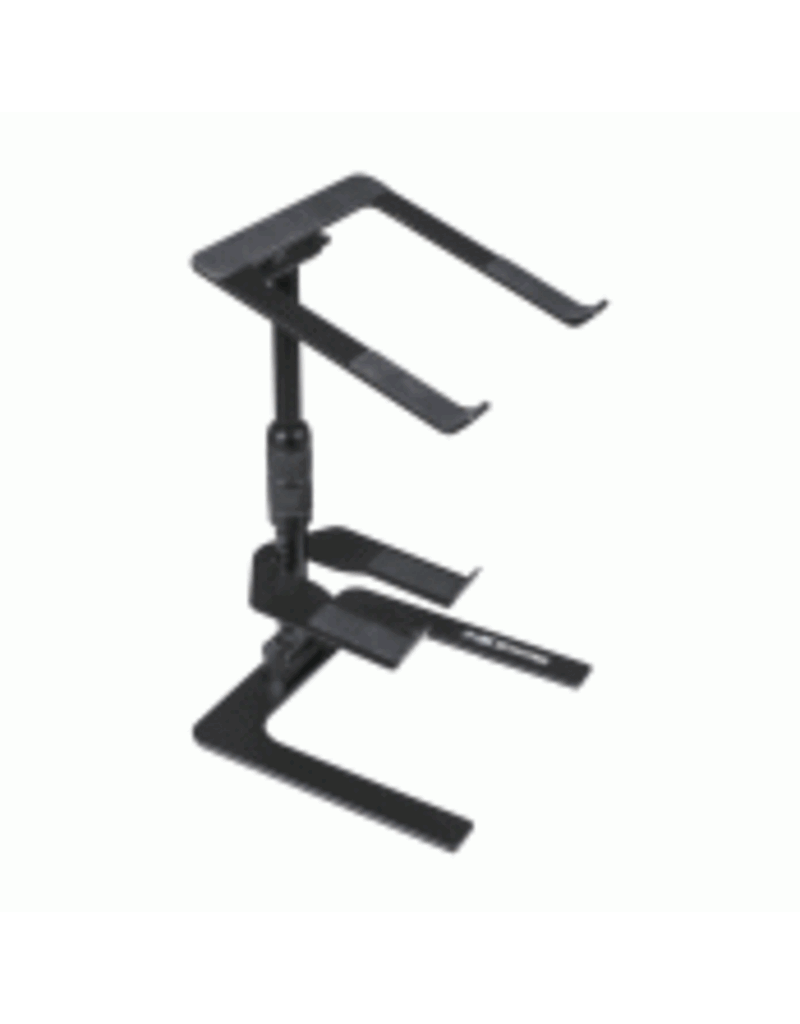 ProX Ibis Folding DJ Laptop Stand w/ Adjustable Height Accessory Tray + Carrying Bag in Black (T-LPS900BLK)