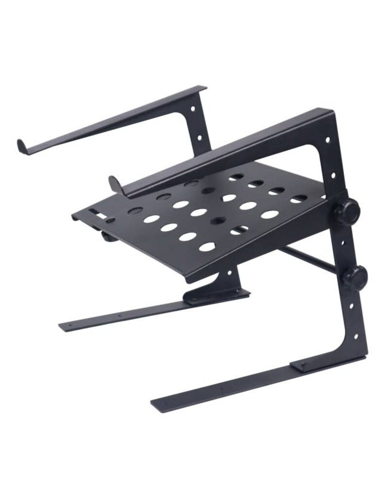 ProX ProX Universal Portable Desktop Laptop Stand with 2nd Tier Shelf and Mounting Clamps for DJ Cases (T-ULPS200)