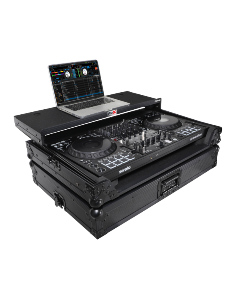 ProX PROX FLX10 or GRV6 with Sliding Laptop Shelf ATA Flight Style Road Case Black Finish Slim Case