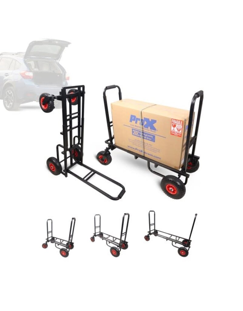 ProX ROLL & RUN Folding 8-in-1 Multi-Cart Rolling Utility Dolly Height Adjustable Rolling Hand Truck (X-ROLLNRUN)