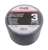 ProX ProX 3 Inch 36FT 12YD Matte Black Commercial Grade Gaffer Tape Pros Choice Non-Residue  (XGF-312BLK)