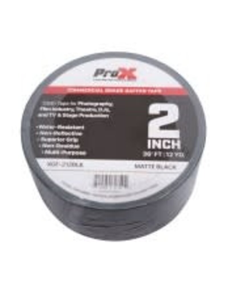 ProX ProX 2 Inch 36FT 12YD Matte Black Commercial Grade Gaffer Tape Pros Choice Non-Residue (XGF-212BLK)
