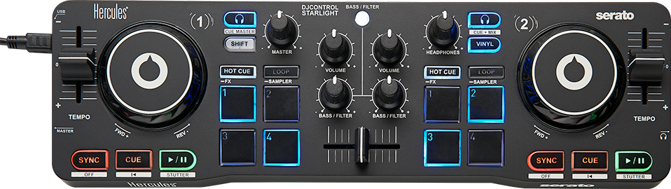 Hercules OPEN BOX! Hercules DJ Control Starlight Ultra-Compact