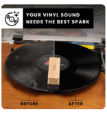 EVEO Vinyl Record Cleaning Kit - 4 in1 Vinyl Record Cleaner Kit for Vinyl Records Albums. Vinyl Cleaner Includes XL Record Brush, Cleaning Liquid (4oz), Duster & Stylus Cleaning Gel - Archival Standard