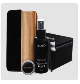EVEO Vinyl Record Cleaning Kit - 4 in1 Vinyl Record Cleaner Kit for Vinyl Records Albums. Vinyl Cleaner Includes XL Record Brush, Cleaning Liquid (4oz), Duster & Stylus Cleaning Gel - Archival Standard