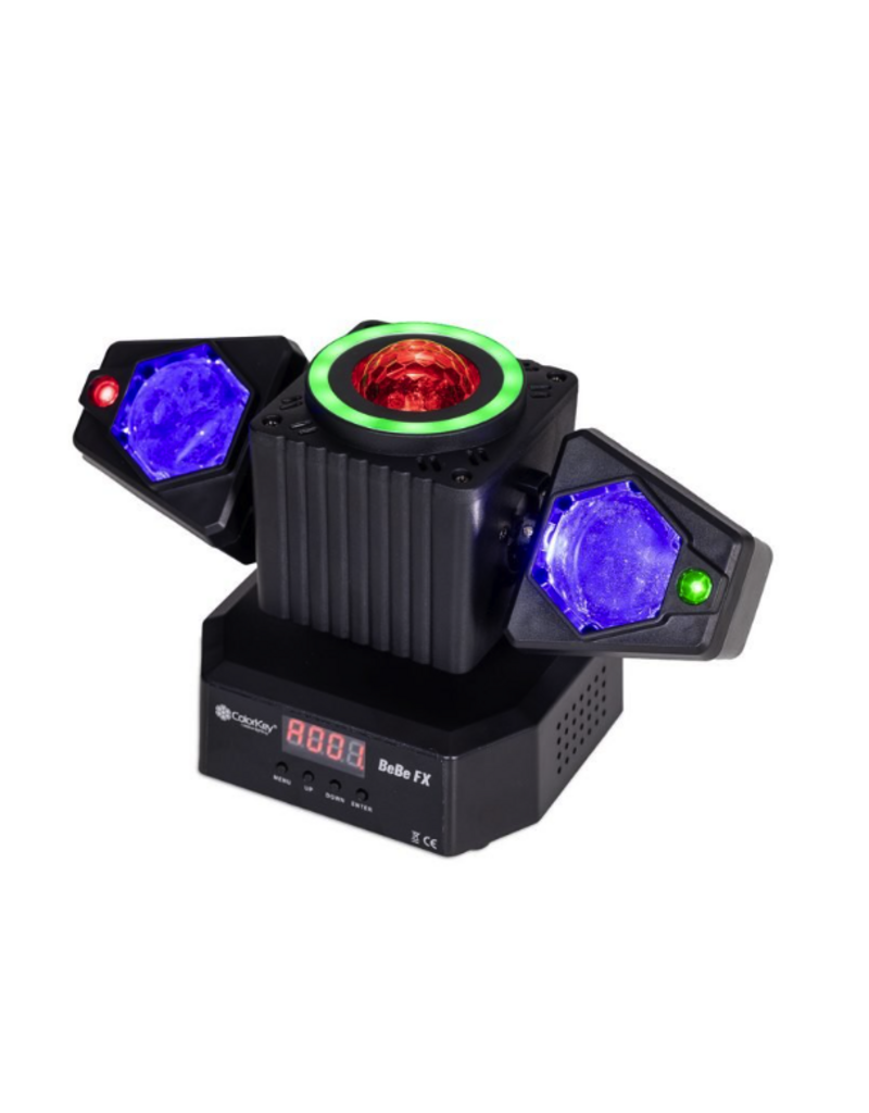 ColorKey ColorKey BeBe FX: All-in-One Party Starter – Lasers, Party Dome, Dual Moving LED Beams, and LED Halo Ring! (CKU-1077)