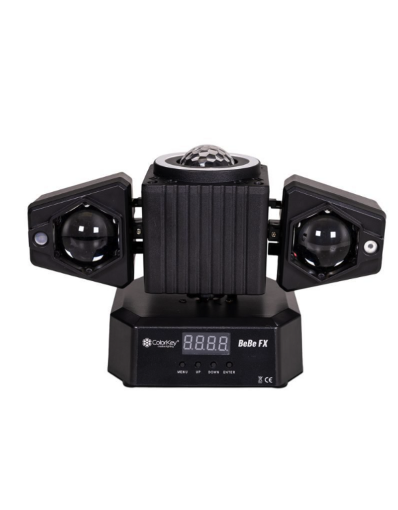 ColorKey ColorKey BeBe FX: All-in-One Party Starter – Lasers, Party Dome, Dual Moving LED Beams, and LED Halo Ring! (CKU-1077)