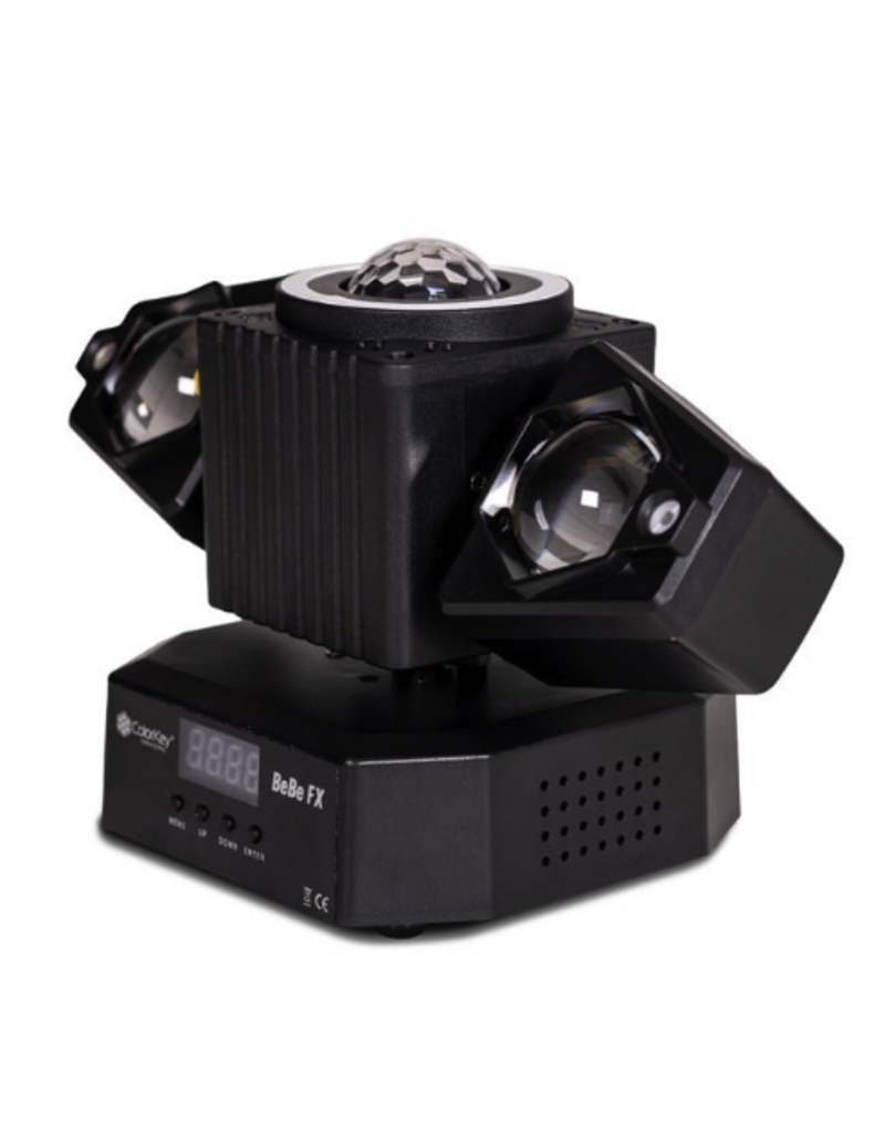 ColorKey ColorKey BeBe FX: All-in-One Party Starter – Lasers, Party Dome, Dual Moving LED Beams, and LED Halo Ring! (CKU-1077)