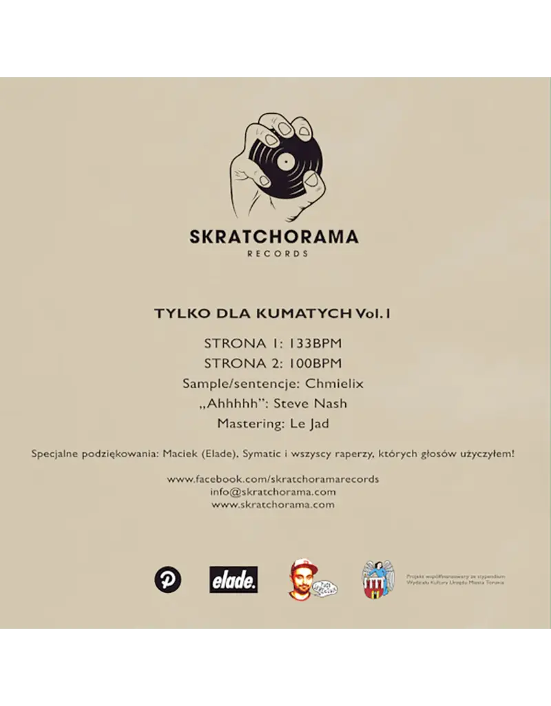 Skratchorama Records Tylko Dla Kumatych Vol. 1 by Chmielix: 12" Polish Scratch Record