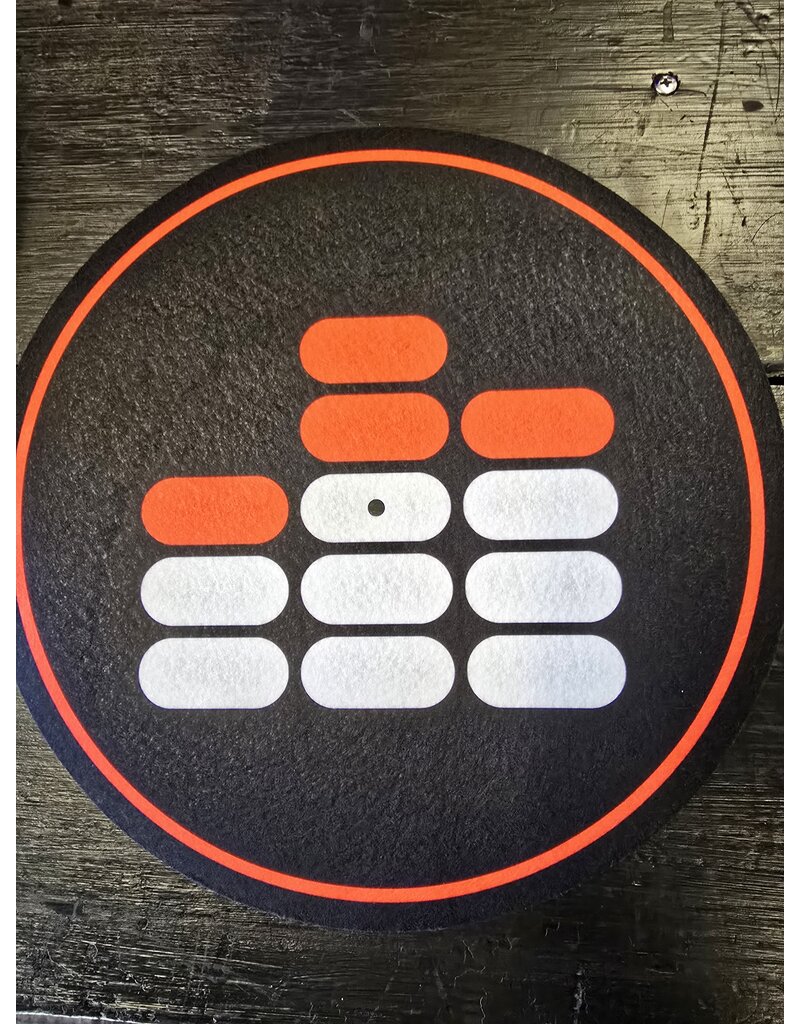 Mile High DJ Supply Mile High Dj Supply 12" Slipmat (ONE Single) 9oz SkinnEz™ Glazed™ Bottom Made By Glowtronics Black Red White