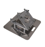 ProX Special Order: ProX VERRAZANO V-Shape Aluminum Truss DJ Table with Elevated Monitor Shelves and 24" Base Plate ( XT-VERRAZANO24)