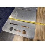 ProX Special Order: ProX "V STATION" V-Shape Aluminum Truss DJ Table with Elevated Monitor Shelves and Base Plate (VERRAZANO)