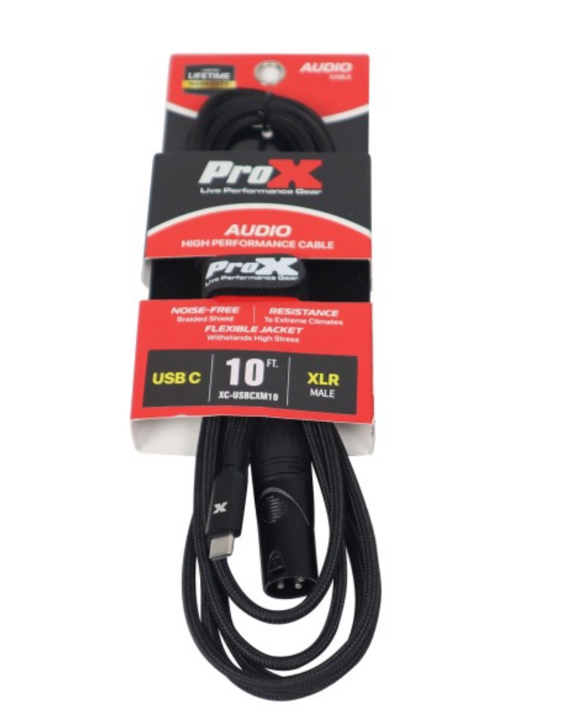 ProX ProX 10FT USB-C to XLR Male Cable (XC-USBCXM10)