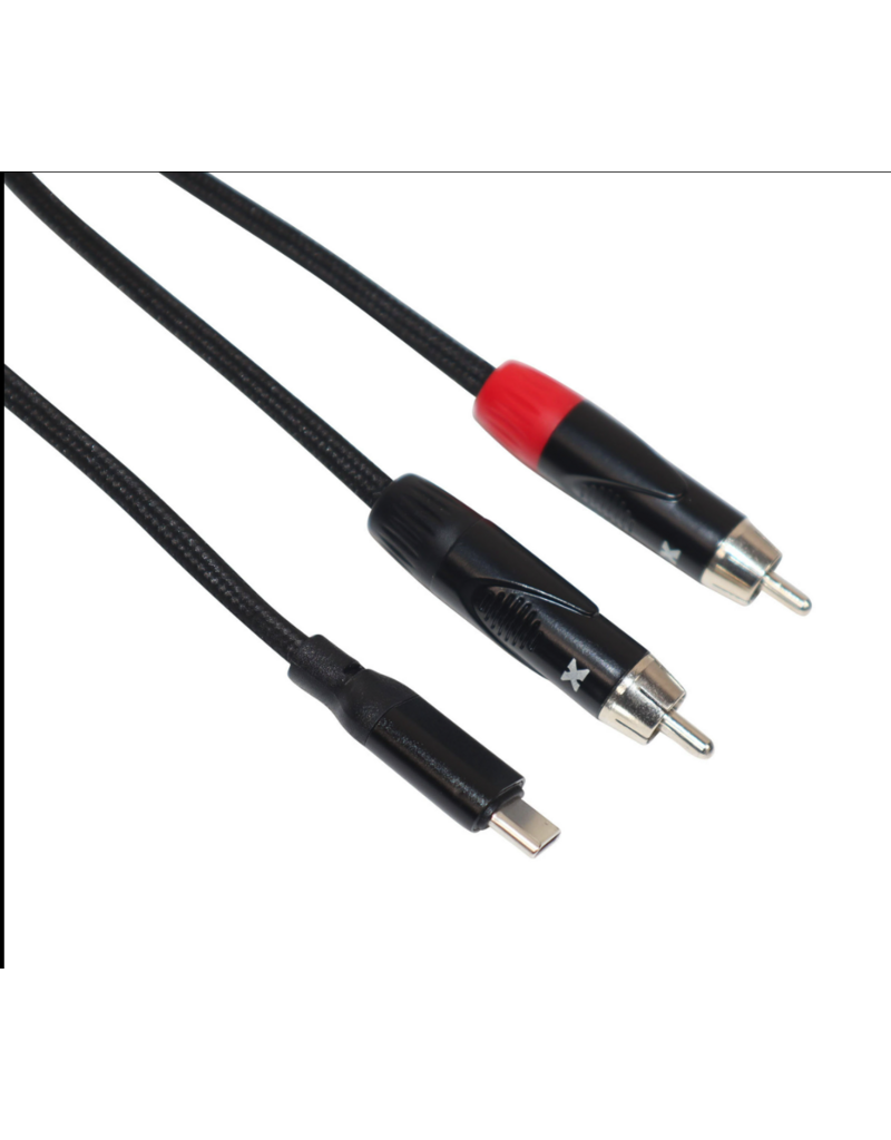 ProX ProX 6FT USB-C to Dual RCA Smartphone and Laptop to Mixer, Amplifier, Powered Speaker and Console Interface (XC-USBC2RCA06)