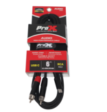 ProX ProX 6FT USB-C to Dual RCA Smartphone and Laptop to Mixer, Amplifier, Powered Speaker and Console Interface (XC-USBC2RCA06)