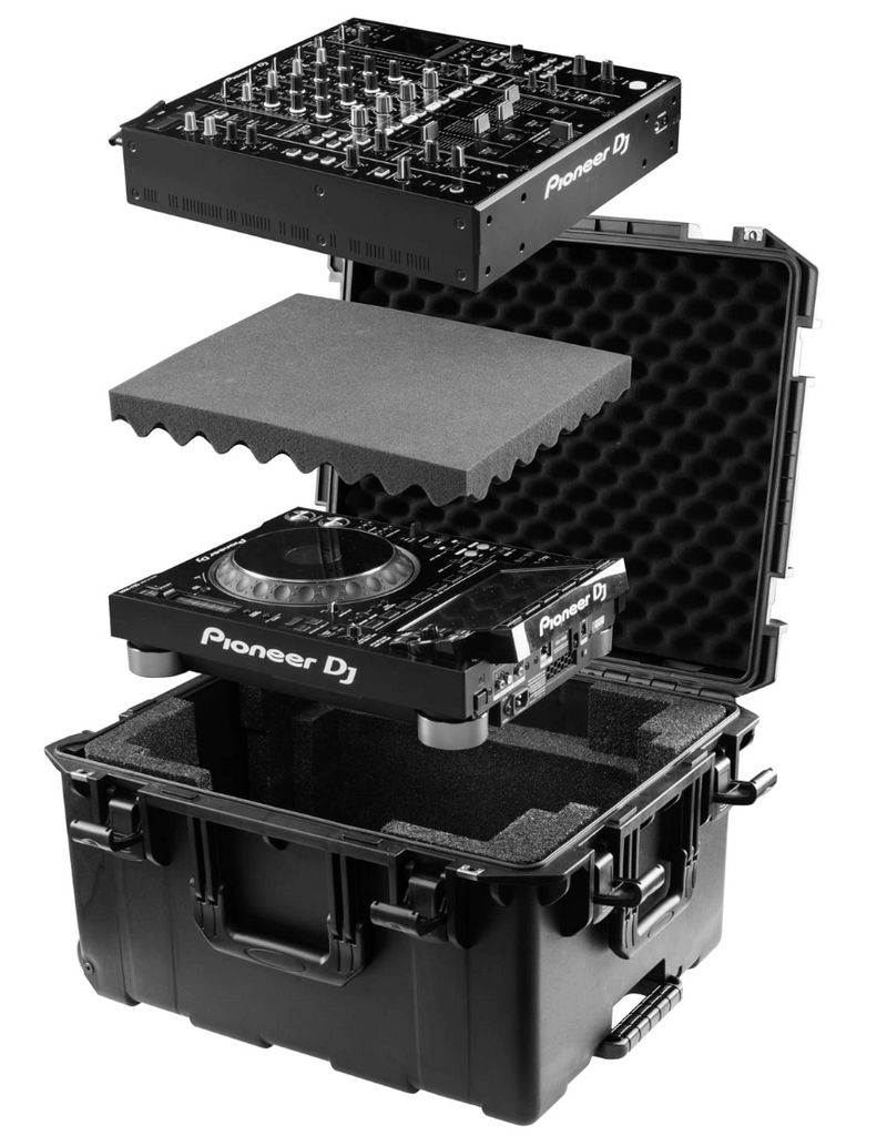 Odyssey Vulcan Trolley Case for DJM-A9 + CDJ-3000 (VUDJMA9CDJHW): Heavy Duty, Dustproof and Watertight