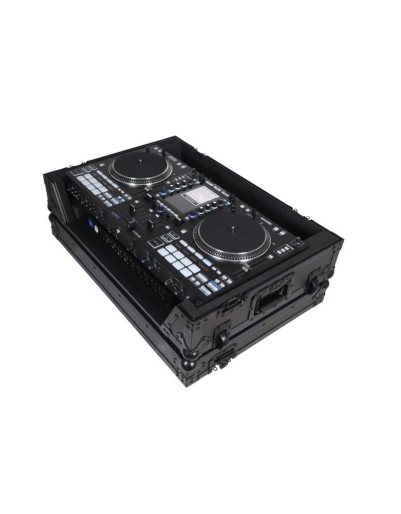 ProX PROX Flight Case For RANE SYSTEM ONE Dj Controller Wheels Black on Black 1U (XS-RANESYSONEWBL)