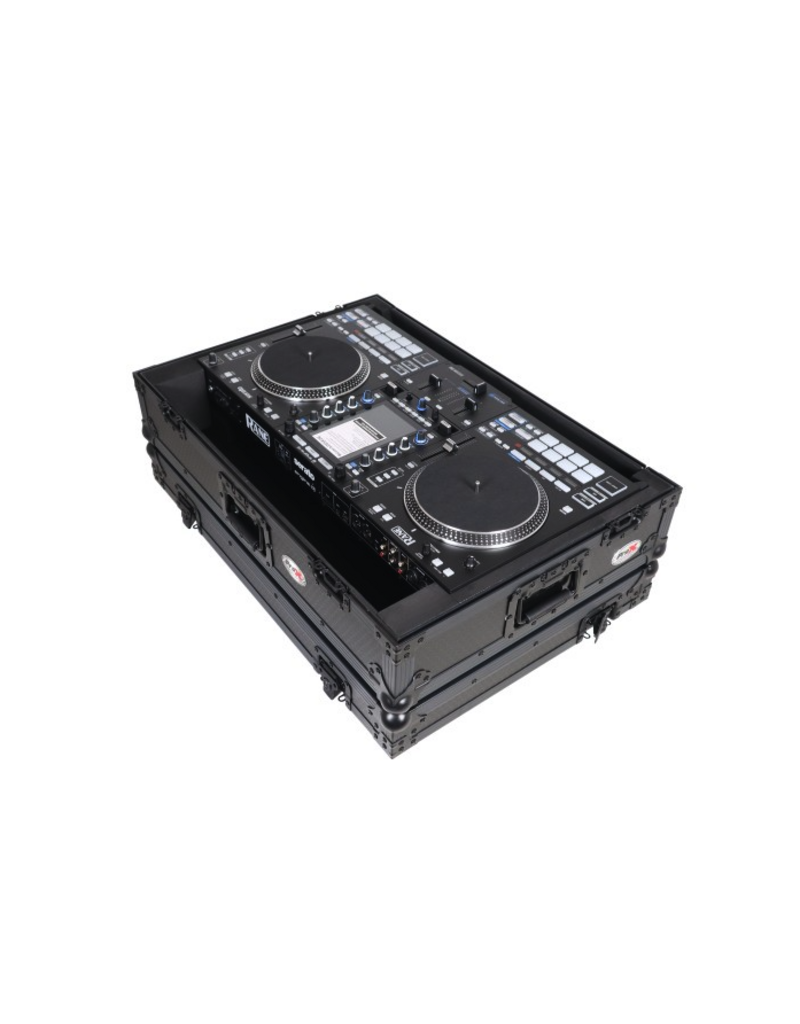 ProX PROX Flight Case For RANE SYSTEM ONE Dj Controller Wheels Black on Black 1U (XS-RANESYSONEWBL)