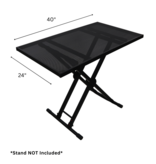 ProX ProX 40X24 Utility Music Keyboard X Stand Table Top Add on for DJ Controller Flight Case Midi Controllers Laptop  (T-KSTU4024)