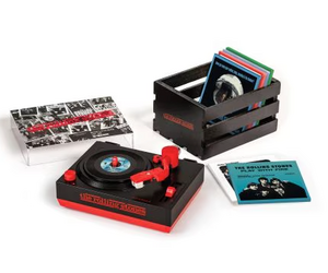 Rolling Stones RSD3 Turntable with Crate and Six 3-Inch Singles