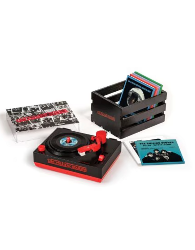 Rolling Stones RSD3 Turntable with Crate and Six 3-Inch Singles