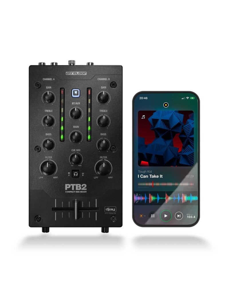 Reloop PTB-2 Portable 2+1-Channel DJ Mixer (PTB2)