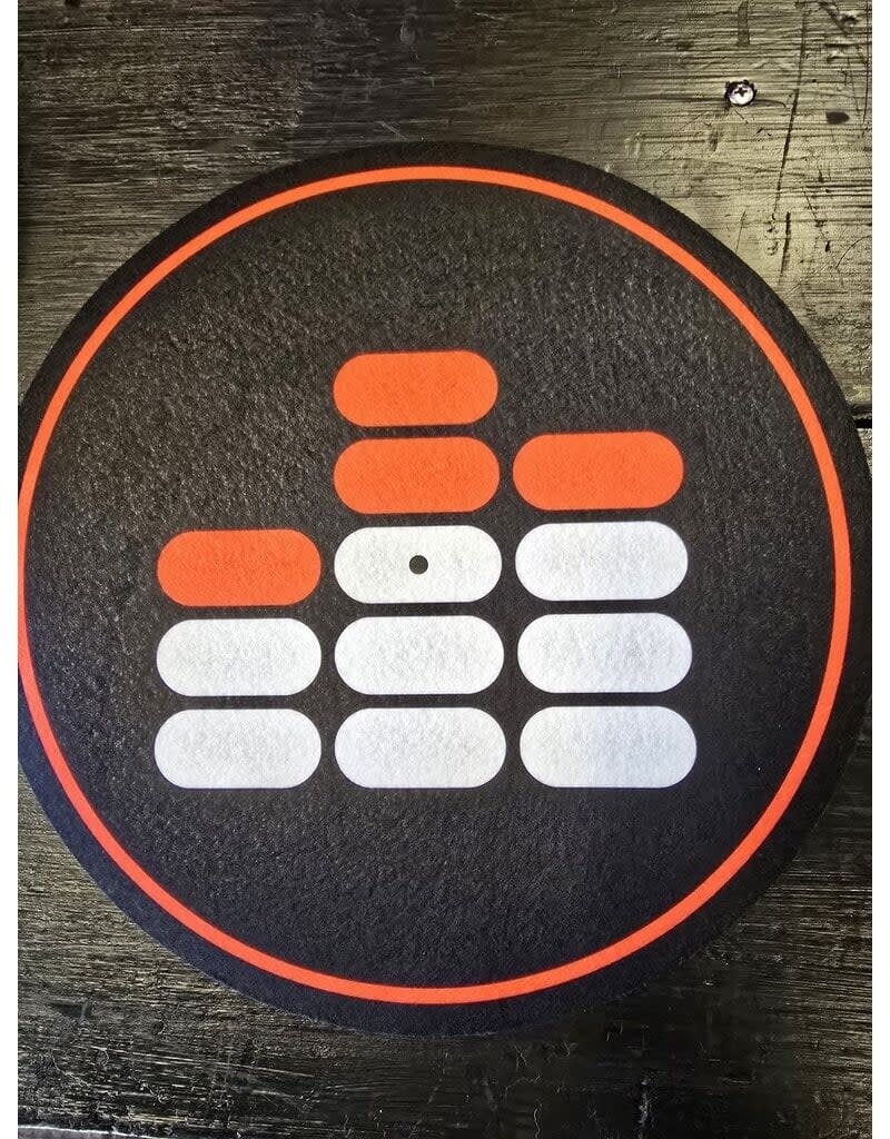 Mile High DJ Supply Mile High Dj Supply 12" Slipmat (ONE Single) 9oz SkinnEz™ Glazed™ Bottom Made By Glowtronics Black Red White