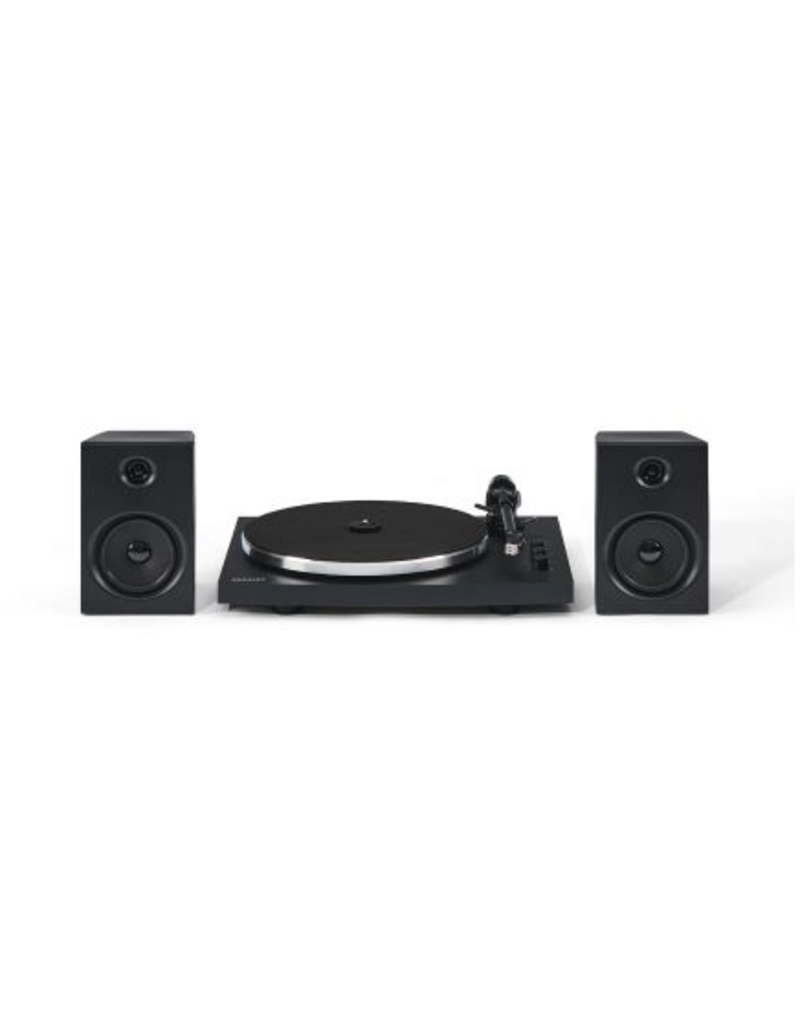 Crosley Crosley T150C Record Player Turntable with Speakers Shelf System - Black