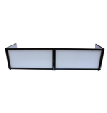 ProX ProX Black Frame 6 Ft foldable 4 Panel Tabletop DJ Facade Front Board Booth with Black and White Scrims and Portable bag (XF-TTFB)