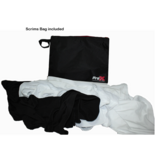 ProX ProX Black Frame 6 Ft foldable 4 Panel Tabletop DJ Facade Front Board Booth with Black and White Scrims and Portable bag (XF-TTFB)