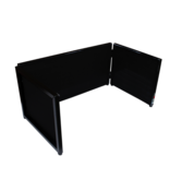 ProX ProX Black Frame 6 Ft foldable 4 Panel Tabletop DJ Facade Front Board Booth with Black and White Scrims and Portable bag (XF-TTFB)