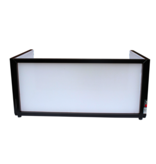 ProX ProX Black Frame 6 Ft foldable 4 Panel Tabletop DJ Facade Front Board Booth with Black and White Scrims and Portable bag (XF-TTFB)
