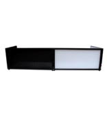 ProX ProX Black Frame 6 Ft foldable 4 Panel Tabletop DJ Facade Front Board Booth with Black and White Scrims and Portable bag (XF-TTFB)