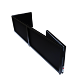 ProX ProX Black Frame 6 Ft foldable 4 Panel Tabletop DJ Facade Front Board Booth with Black and White Scrims and Portable bag (XF-TTFB)