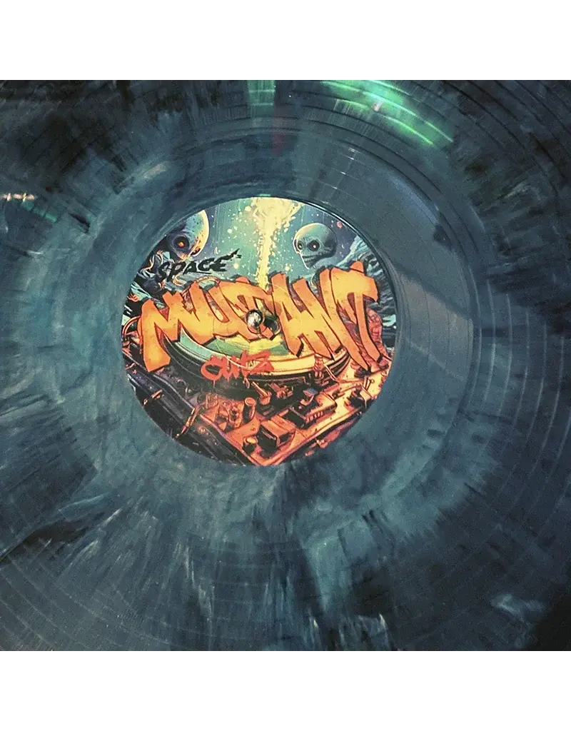 CrabCake Records Space Mutant Cutz 12" Cyan + Black Cosmos Scratch Record from Crabcake Records