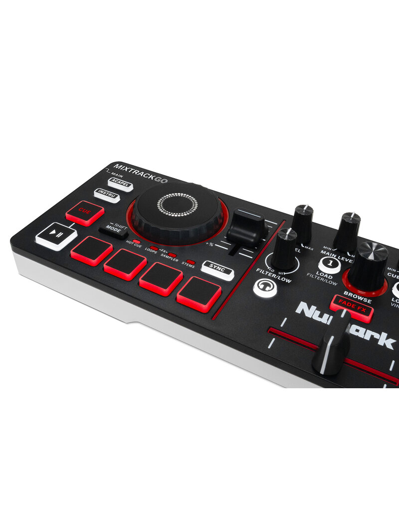Numark MixTrack Go Ultra-Portable 2-Deck DJ Controller with Stems Control (MIXTRACKGO)
