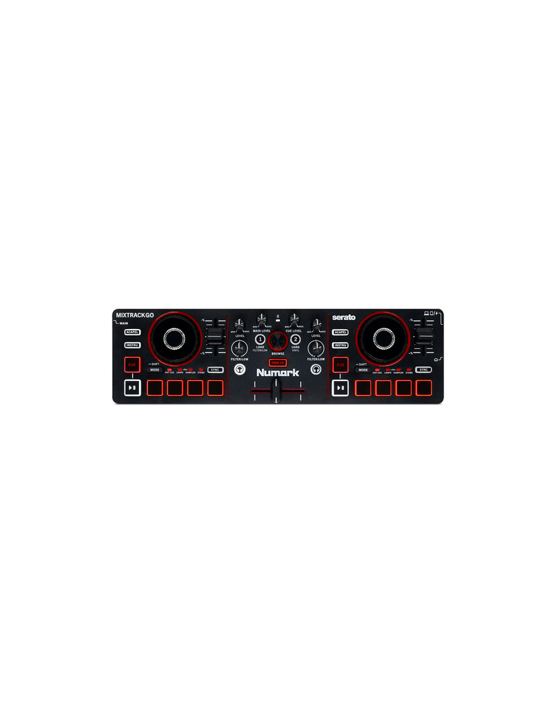 Numark MixTrack Go Ultra-Portable 2-Deck DJ Controller with Stems Control (MIXTRACKGO)
